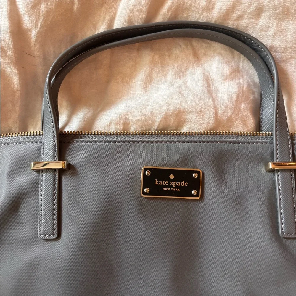 🌟FLASH SALE NO OFFERS Kate Spade Blue Gray Nylon Briefcase Laptop Bag NWOT